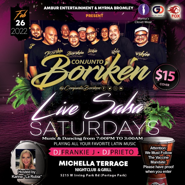 Live Salsa Saturday Featuring: Conjunto Borikén
