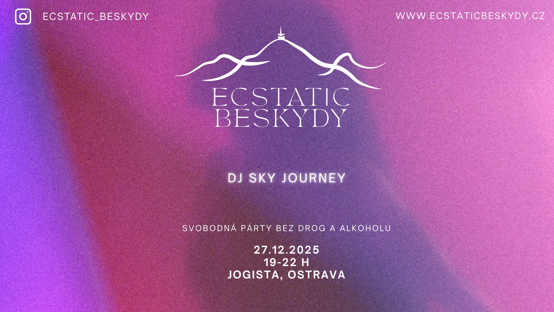 ECSTATIC DANCE DJ SKY JOURNEY Ostrava Párty bez drog a alkoholu