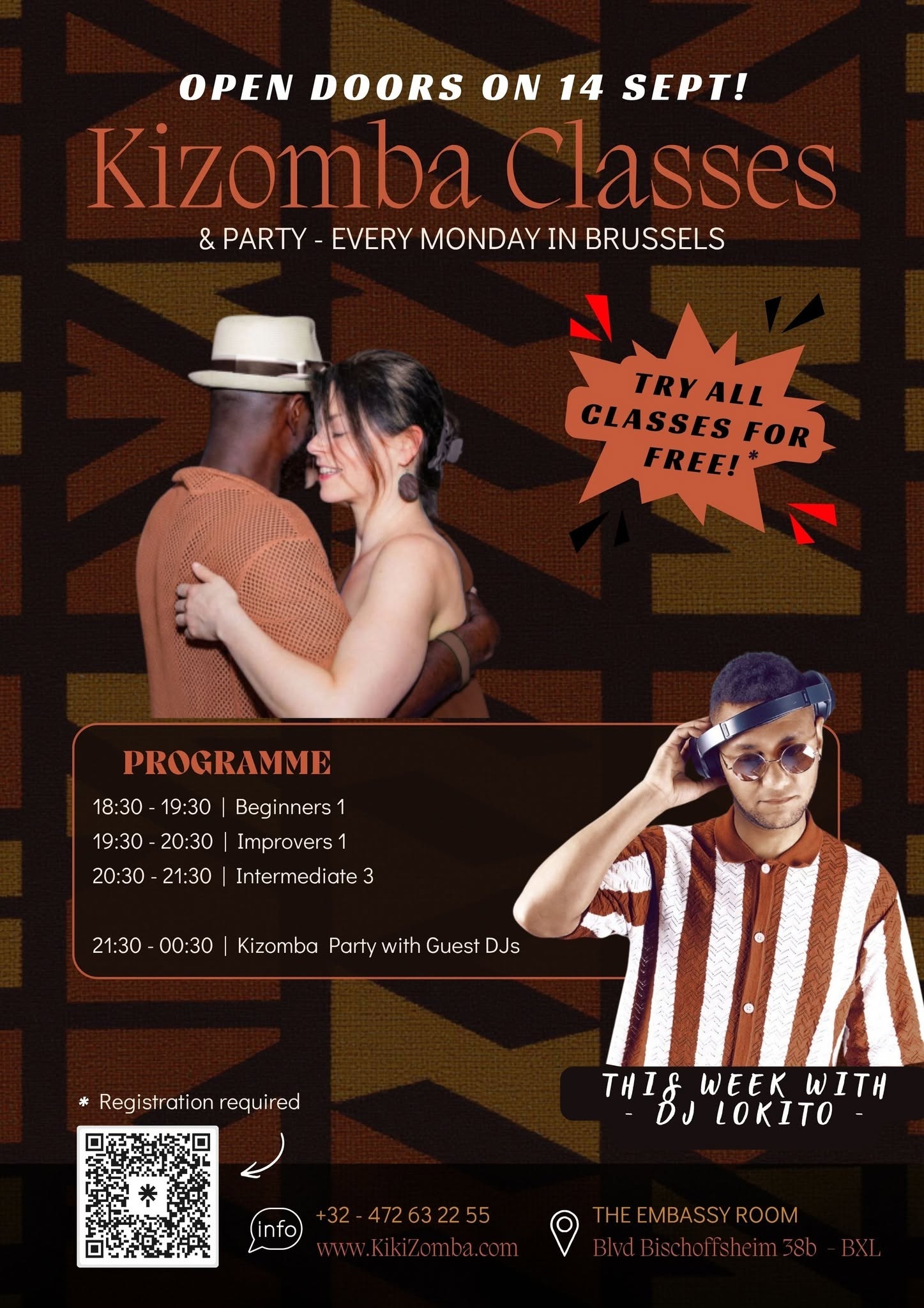 OPEN DOORS - Kizomba Mondays in the Embassy by KikiZomba