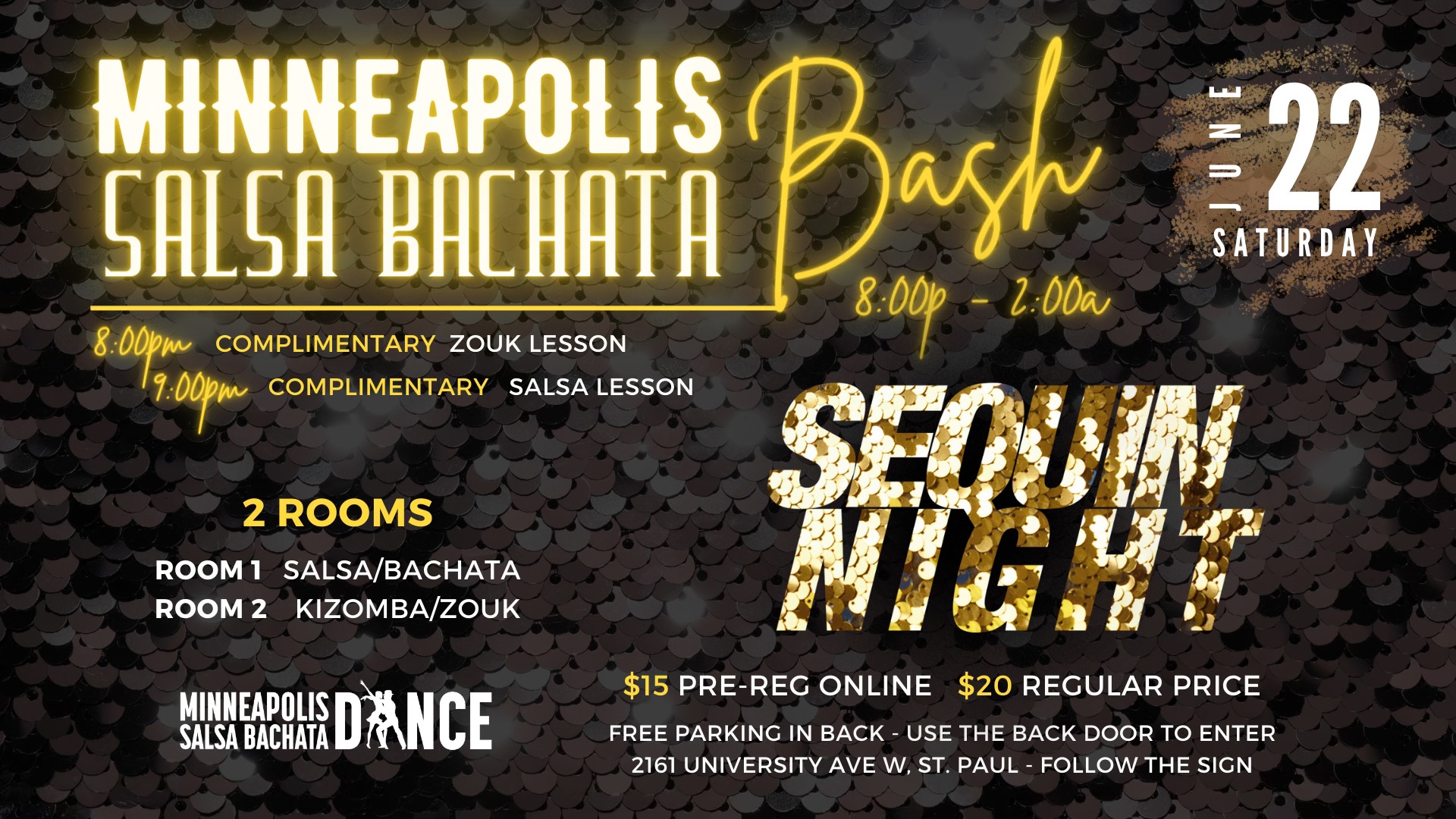 MINNEAPOLIS SALSA BACHATA BASH SEQUIN NIGHT