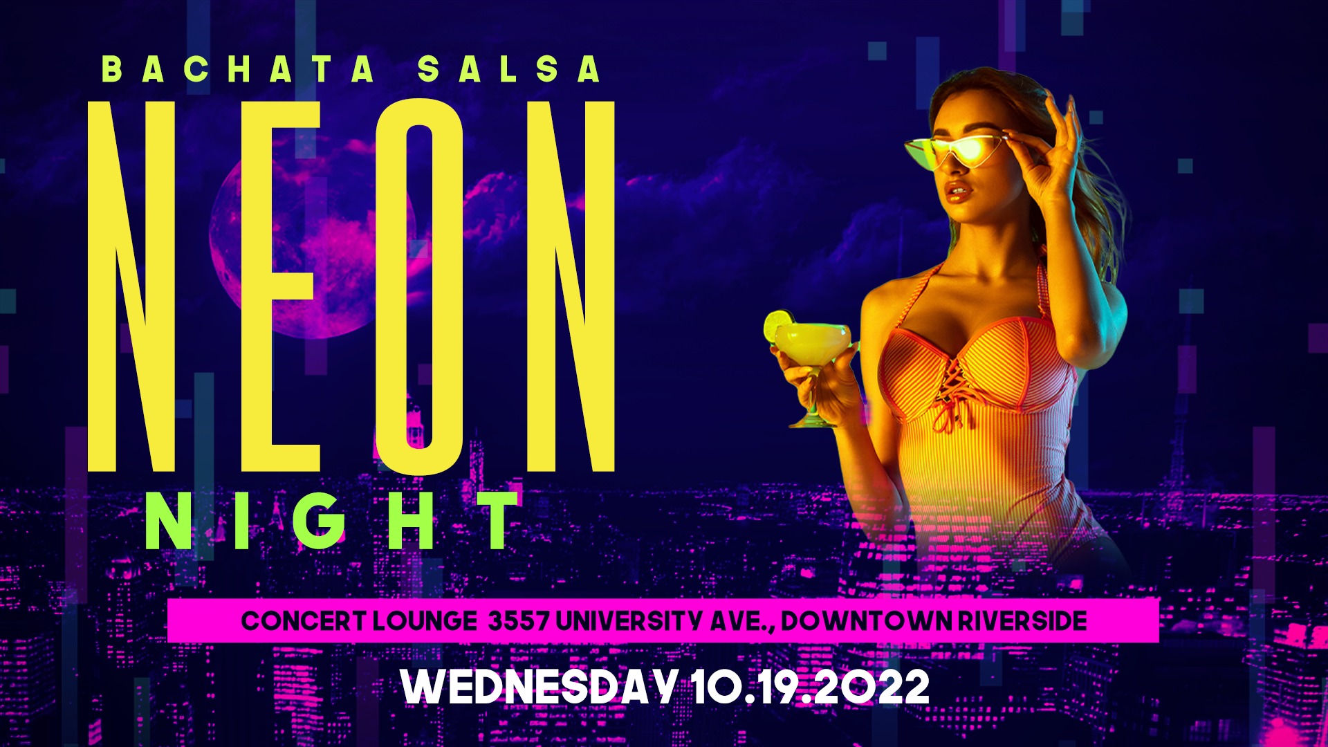 NEON Bachata Salsa Wednesday 10 19 at the Concert Lounge