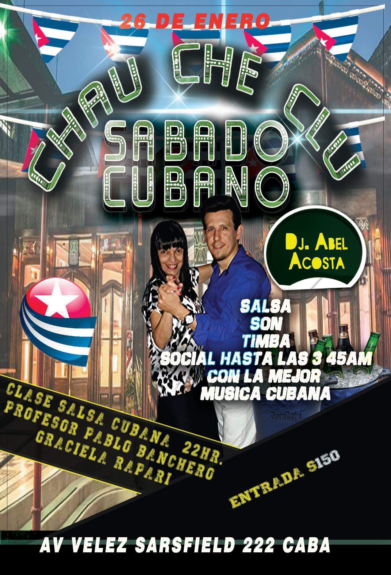 Sabado cubano en chau che club noche de salsa