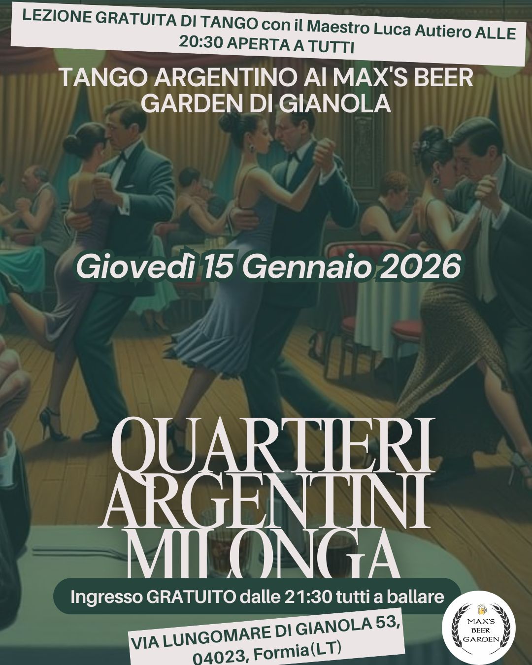 milonga a Gianola, Quartieri Argentini + Lezione