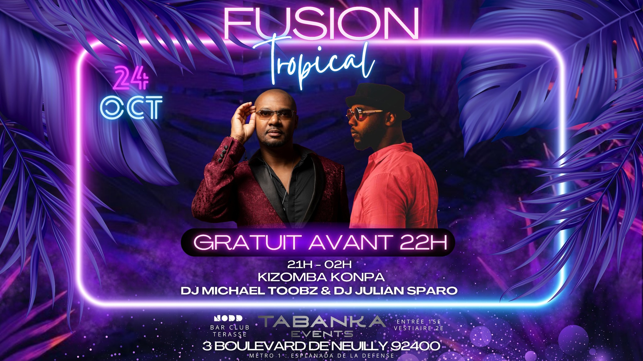 FUSION TROPICAL. gratuit avant 22h