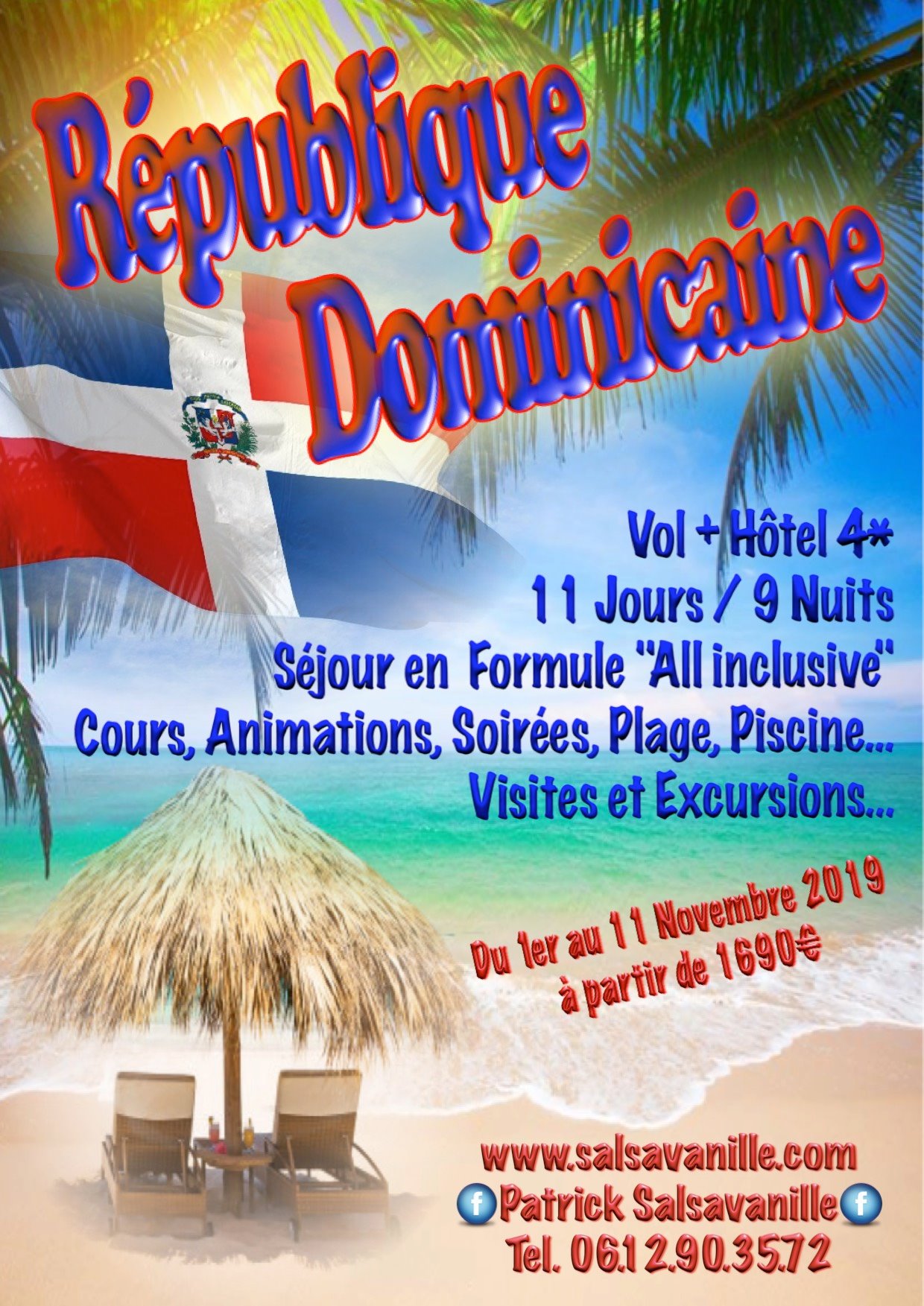Voyage en République Dominicaine 11 Jours du 1er au 11 Nov 2019