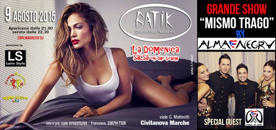 LA DOMENICA GUACHINEA "Salsa on the beach" BATIK by LATIN STYLE