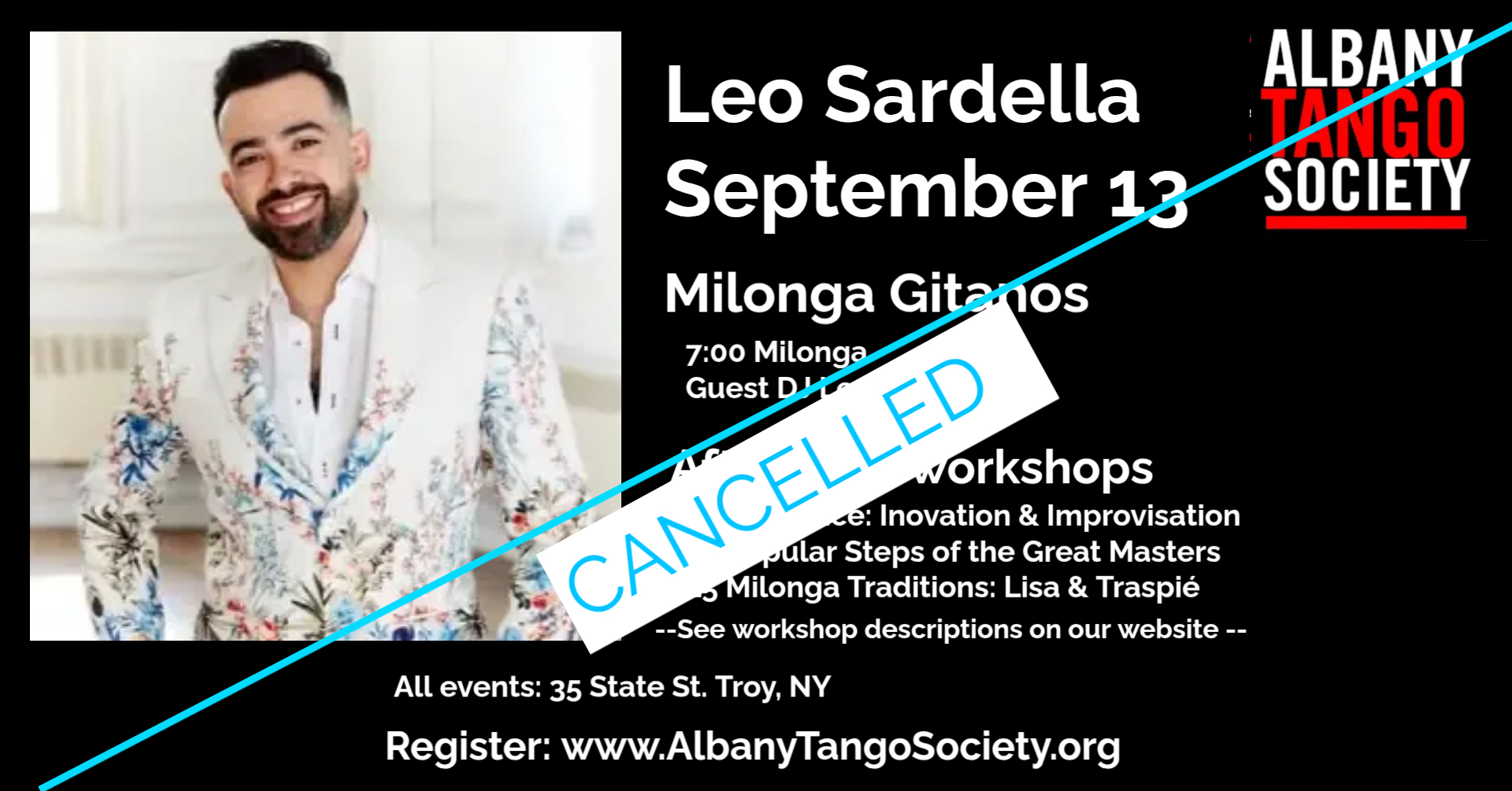 CANCELLED Milonga Gitanos with Leo Sardella