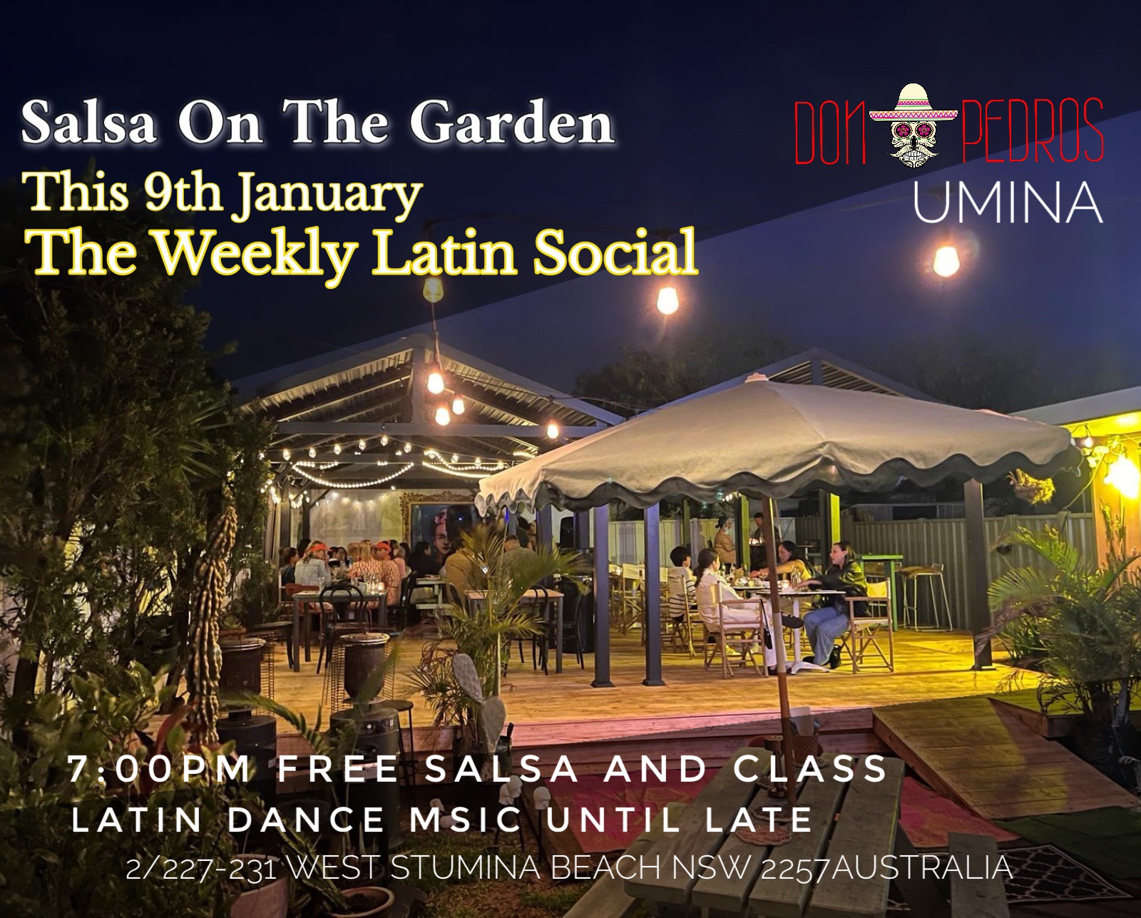 Salsa in the Garden social night