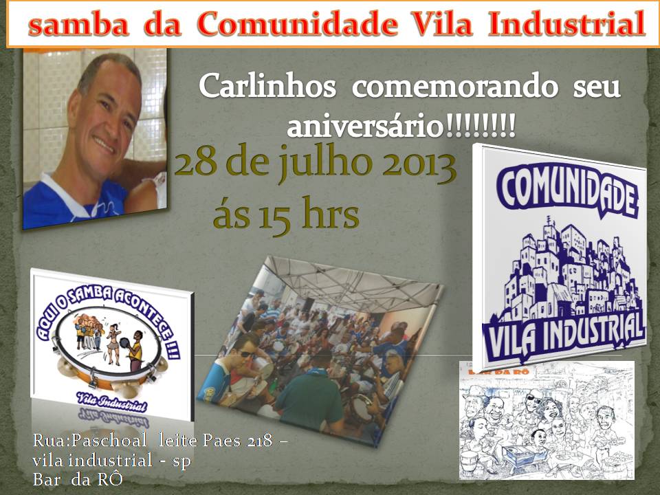 Aniversário do carlinhos (FÚ) no samba da comunidade vila industrial