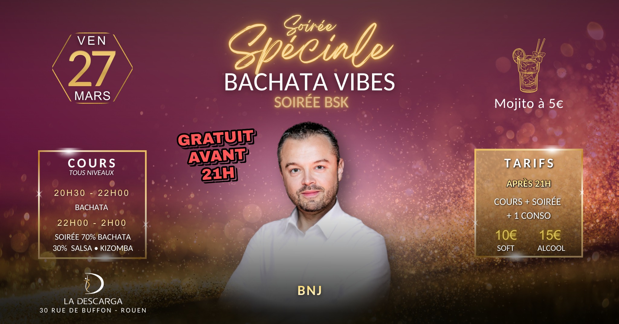 Soirรฉe Spรฉciale Bachata Vibes - Soirรฉe 70% Bachata, 30% Salsa & Kizomba