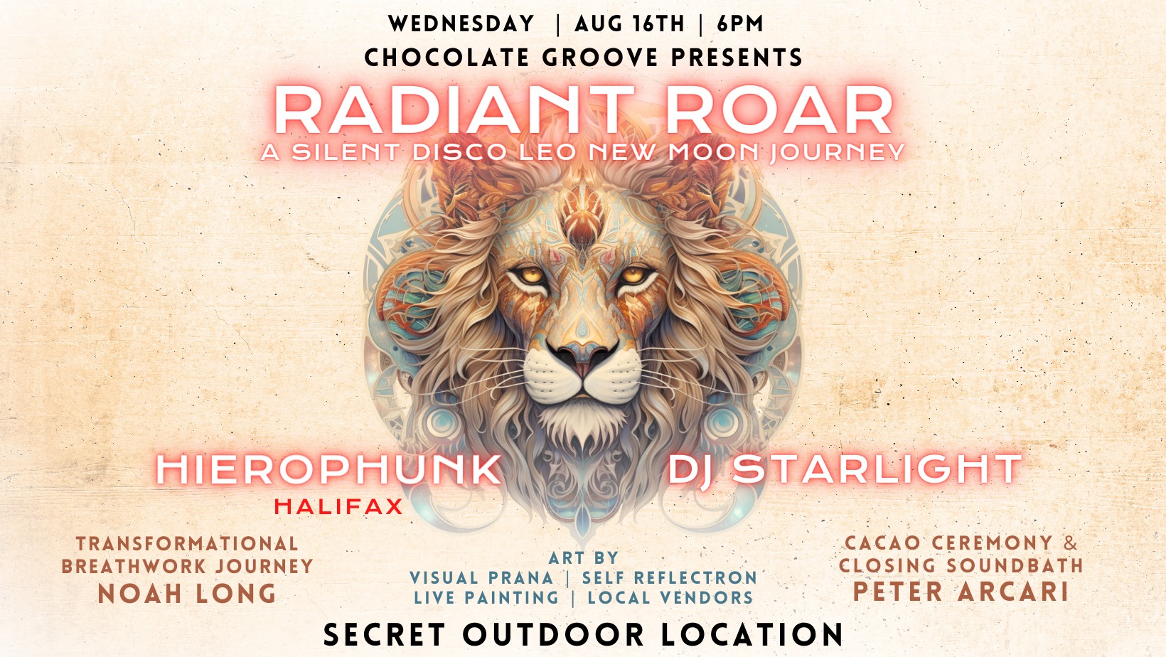 Chocolate Groove - RADIANT ROAR - A Leo New Moon Breathwork Cacao Ecstatic Dance Journey