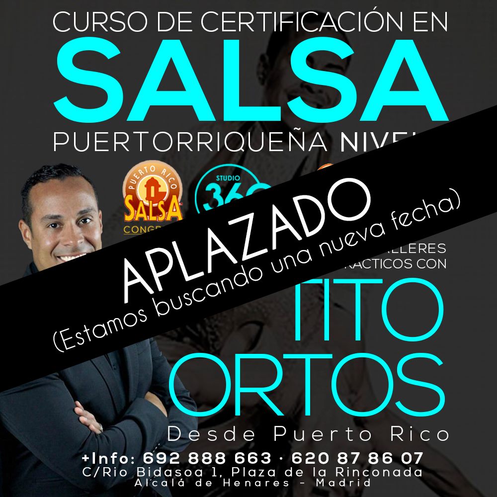 Aplazado (buscando fecha) - Curso Certificación Salsa Tito Ortos
