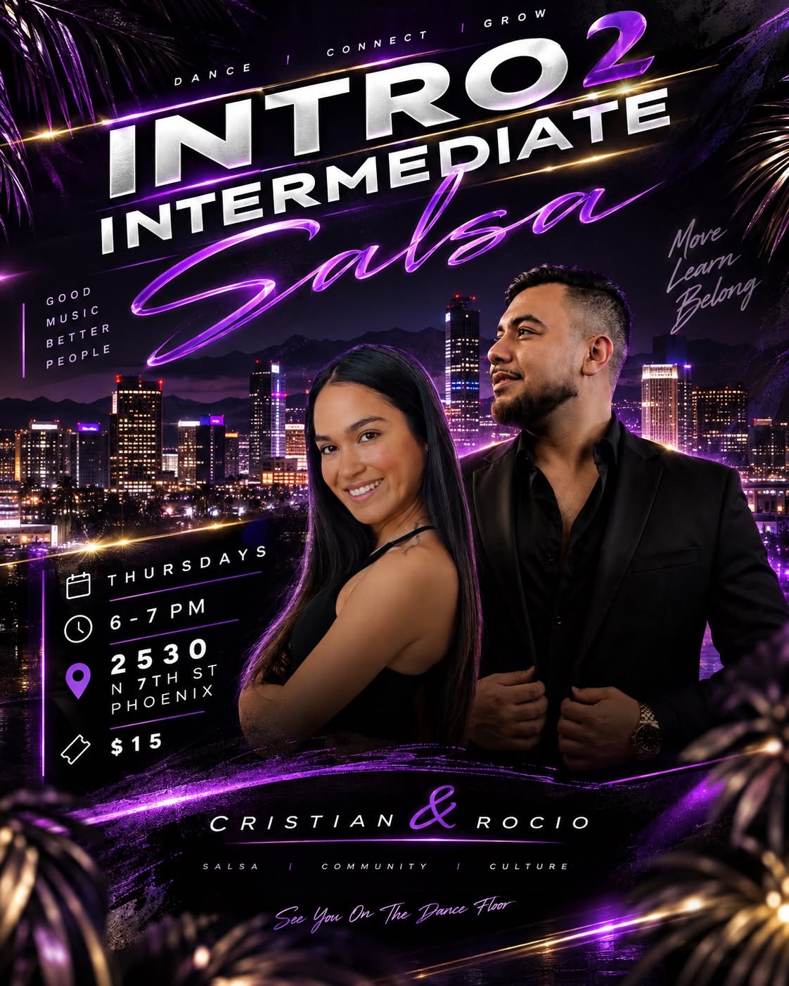 Thursday Intro-2 Advanced Salsa with Cristian & Rocio!