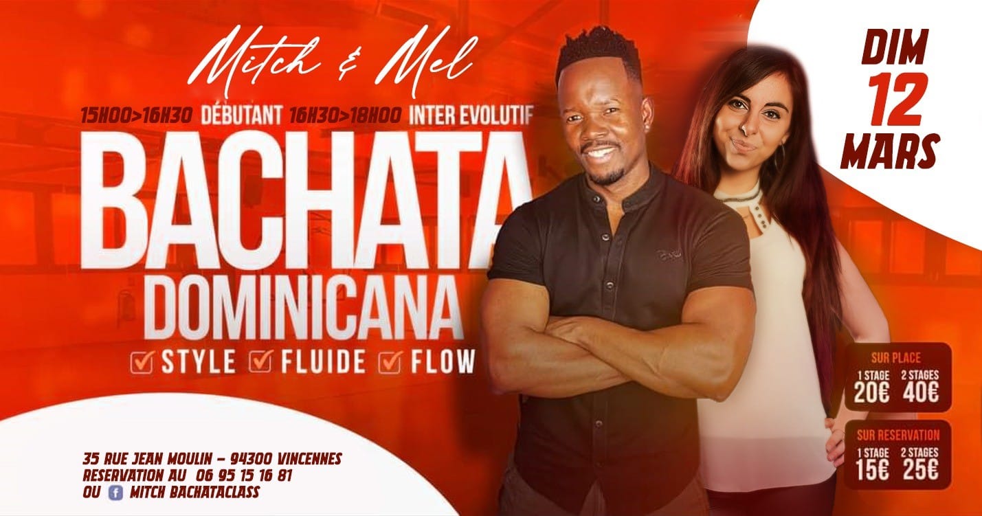 STAGE BACHATA TRADITIONNELLE *, Flow Style Fluide by Mitch Bachataclass & Mel