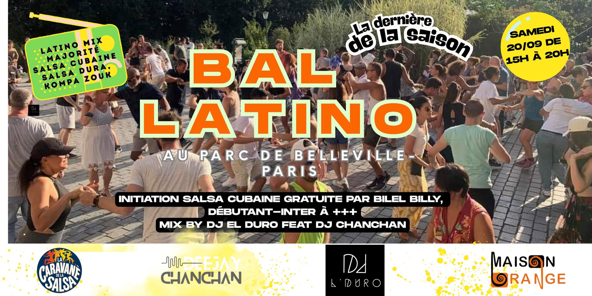 Le Bal Latino au Parc de Belleville 2025 - Dj L'Duro & DjChanchan (Initiation Salsa Bilel Billy)🔥🔥