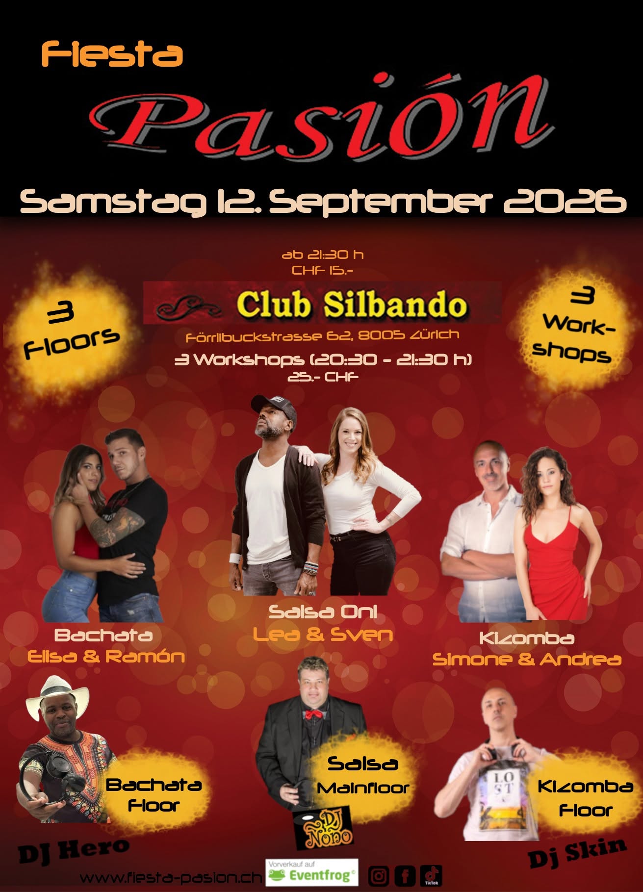 Fiesta Pasión - 3 Workshops & 3 Floors