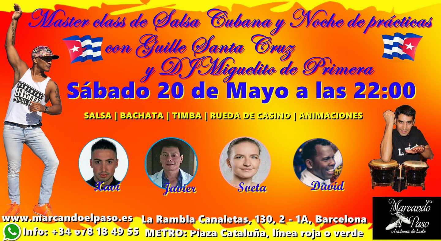 Master class de Salsa Cubana y Noche de Prácticas