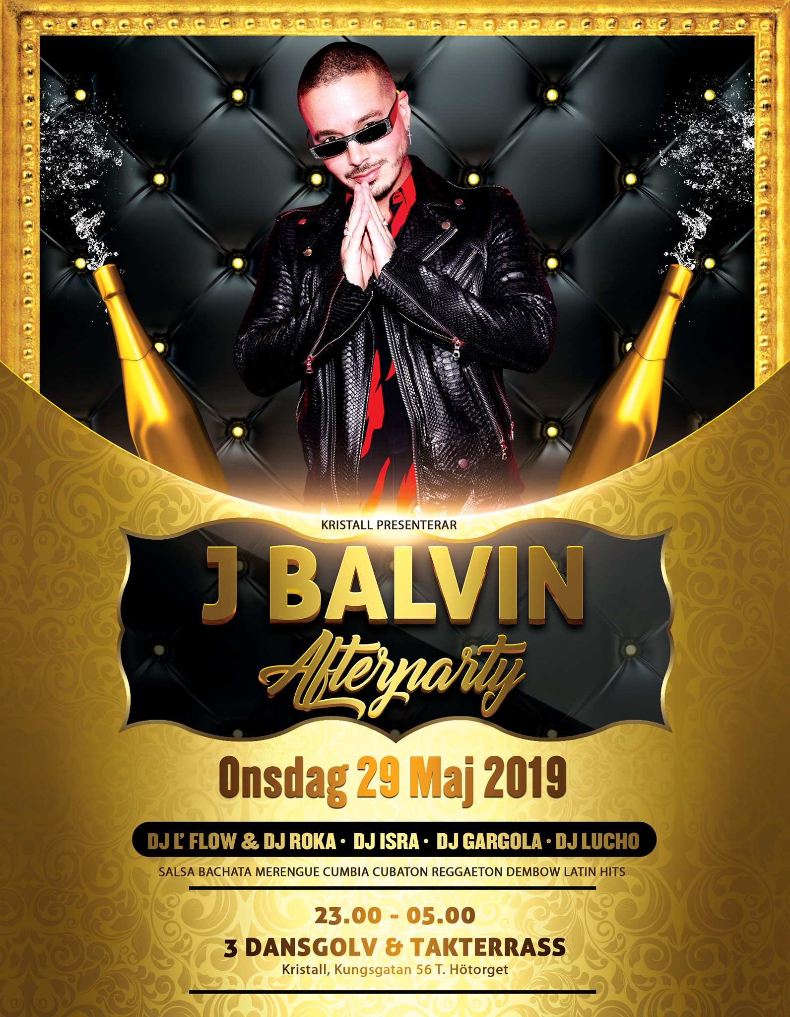 J Balvin Afterparty 3 Dansgolv, Takterrass & Öppet till 05.00!