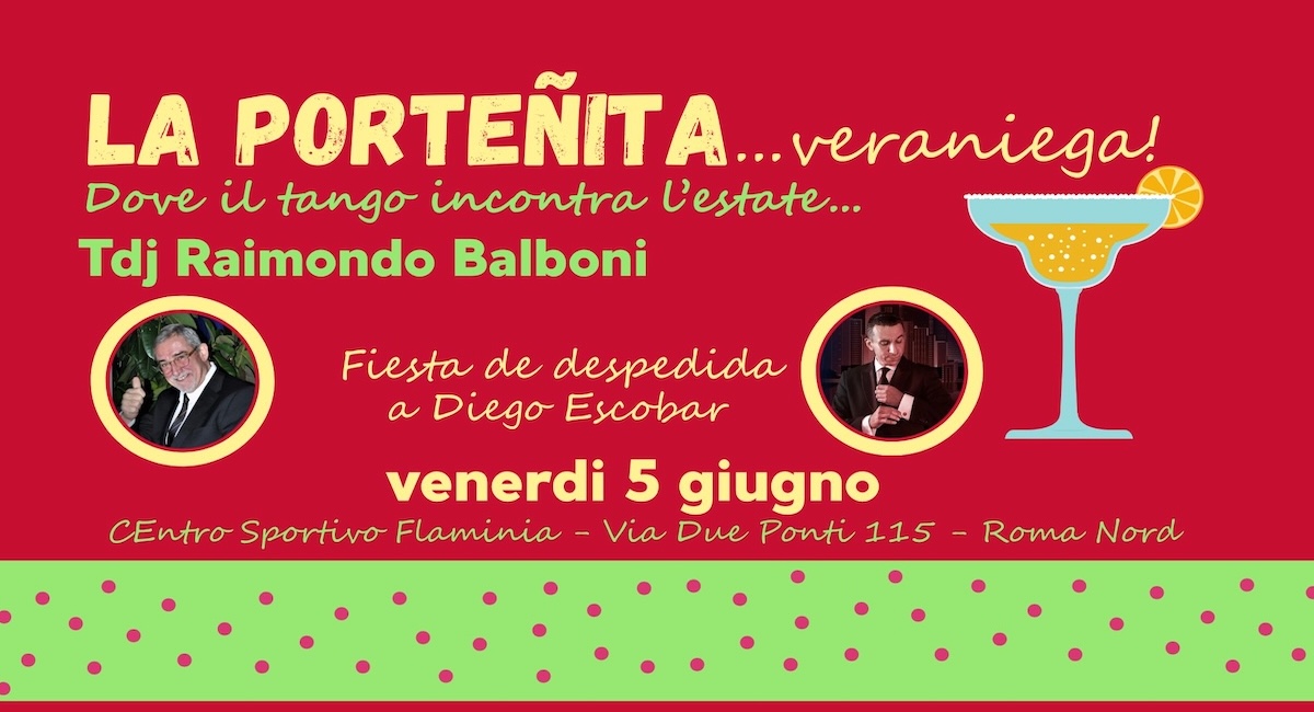 5 06 LA PORTEÑITA veraniega Tdj BALBONI Fiesta despedida DIEGO
