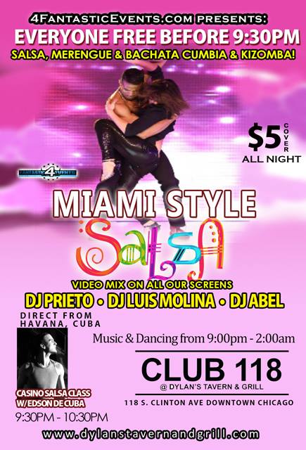 MIAMI STYLE FRIDAY @ CLUB 118 - Edson De Cuba Back teaching Rueda!
