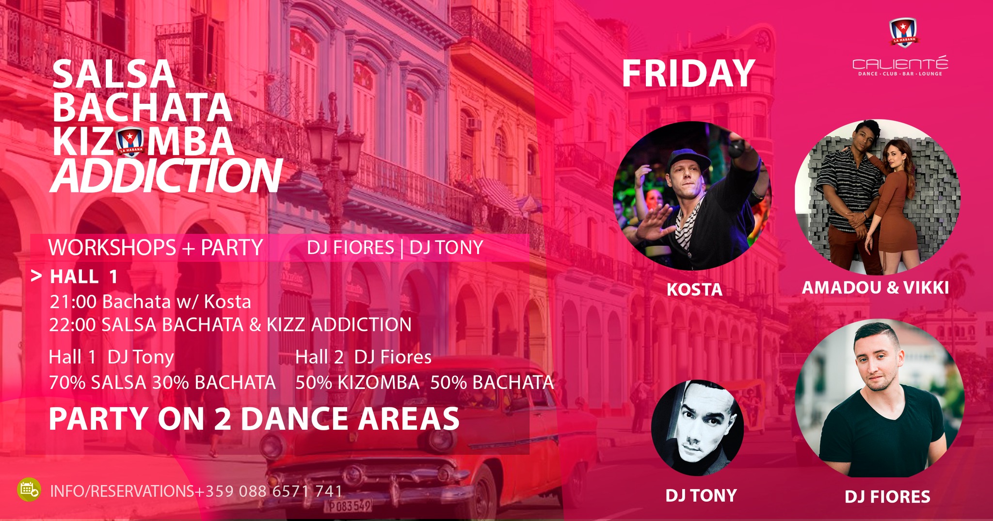 Salsa Bachata Kiz'ADDICTION on 2 Dance Areas ft. DJ FIORES DJ TONY