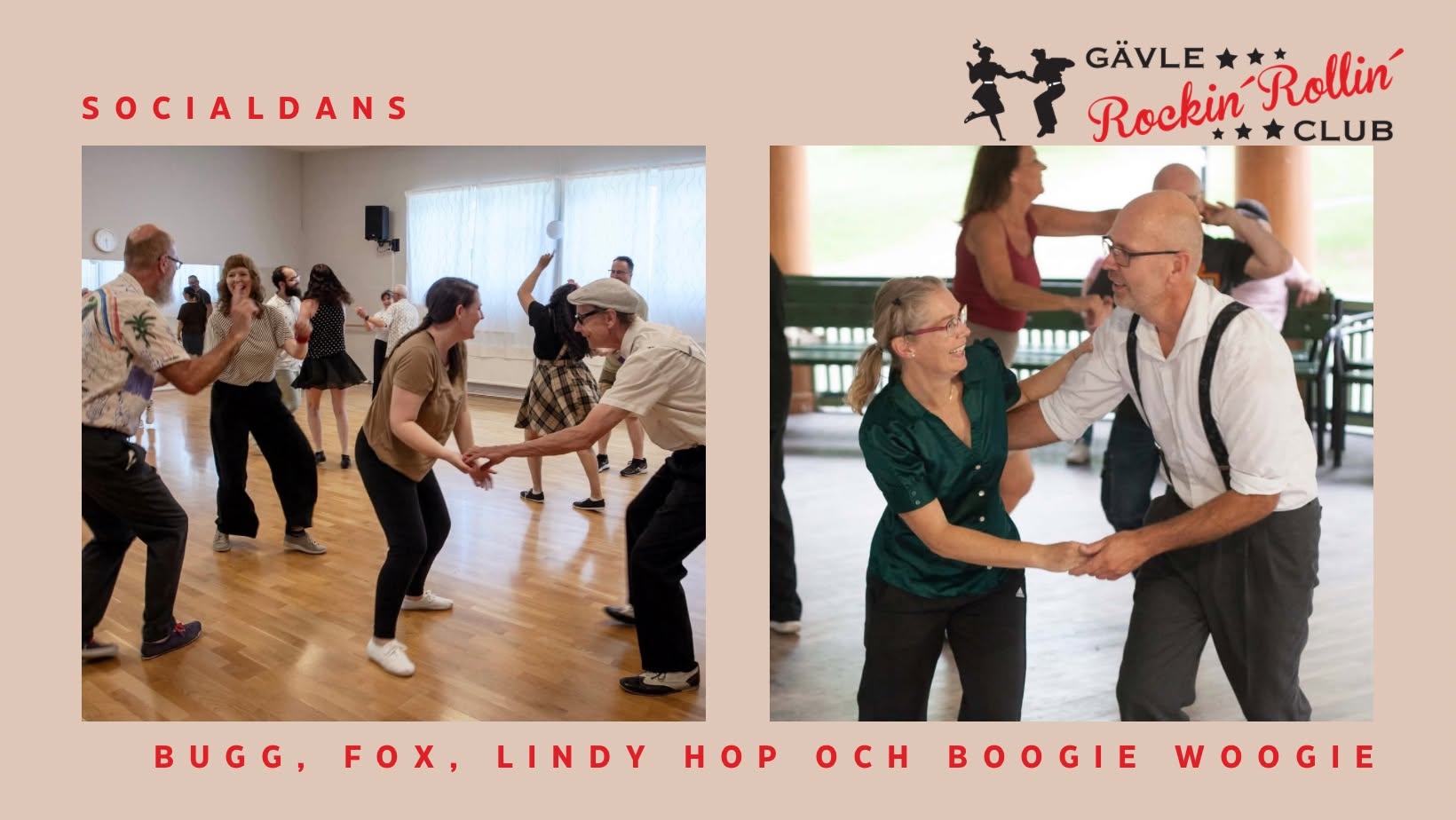 Socialdans bugg, fox, lindy hop och boogie woogie