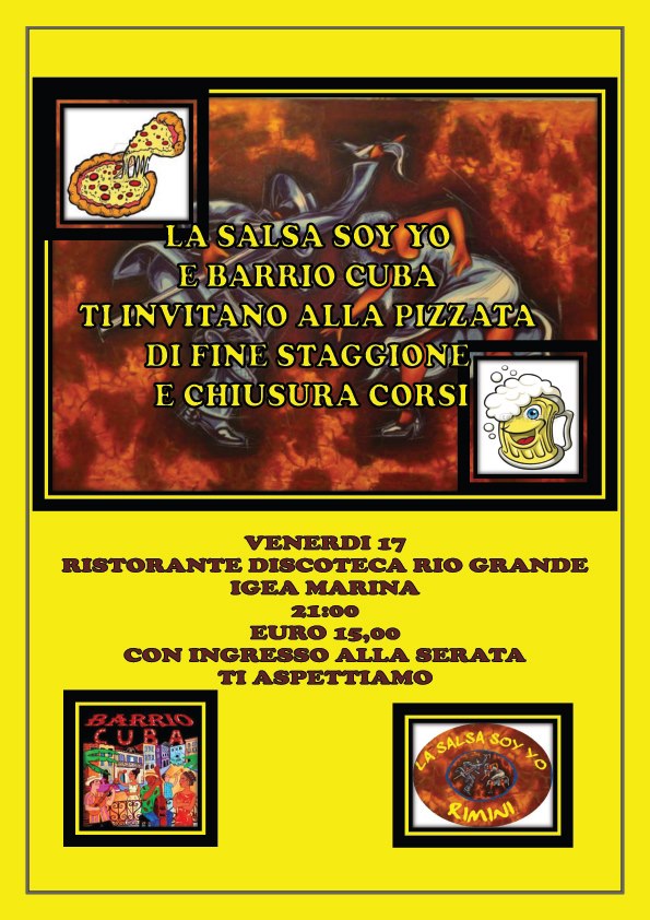 CENA FINE STAGIONE BARRIO CUBA E SALSA SOY YO