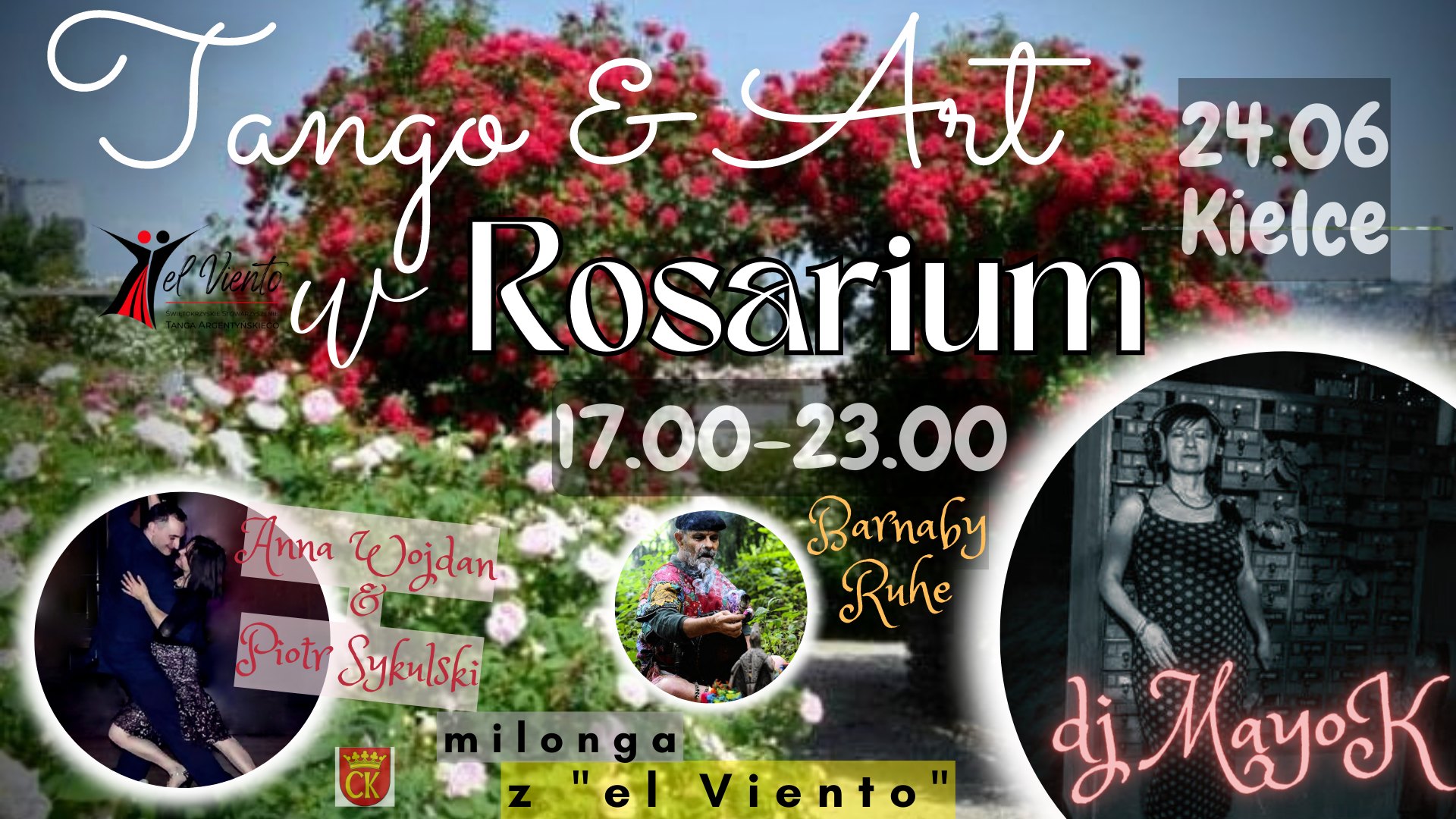 Tango & Art w Rosarium dj MayoK pokaz i lekcja Anna Wojdan & Piotr Sykulski