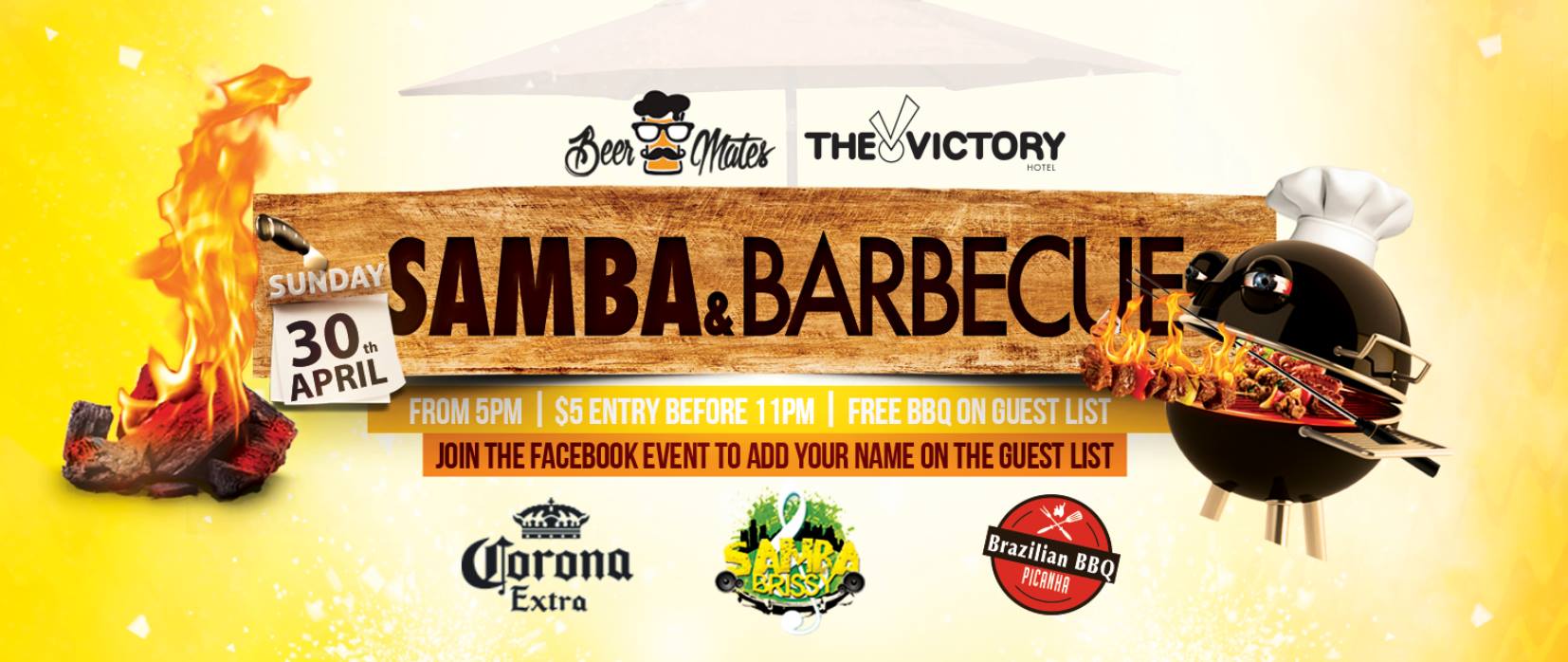 Super Sunday Sesh Ø Samba & BBQ at The Victory