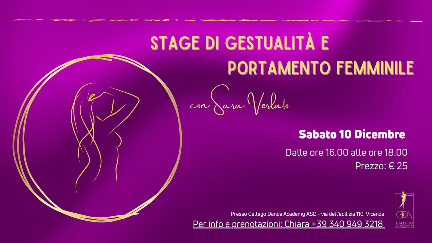 Stage di GESTUALITA' e PORTAMENTO FEMMINILE