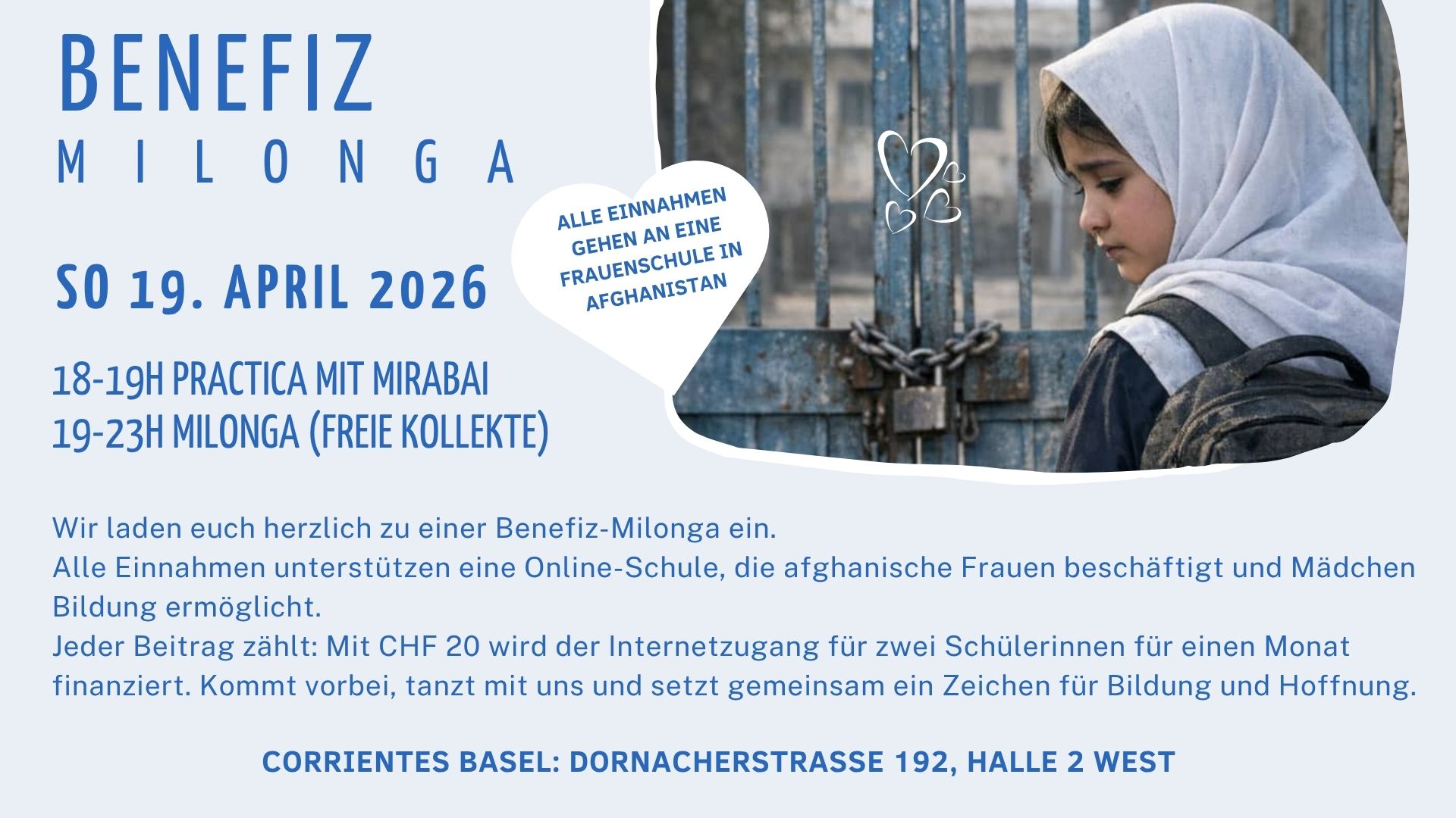 Benefiz Milonga für Frauen in Afghanistan