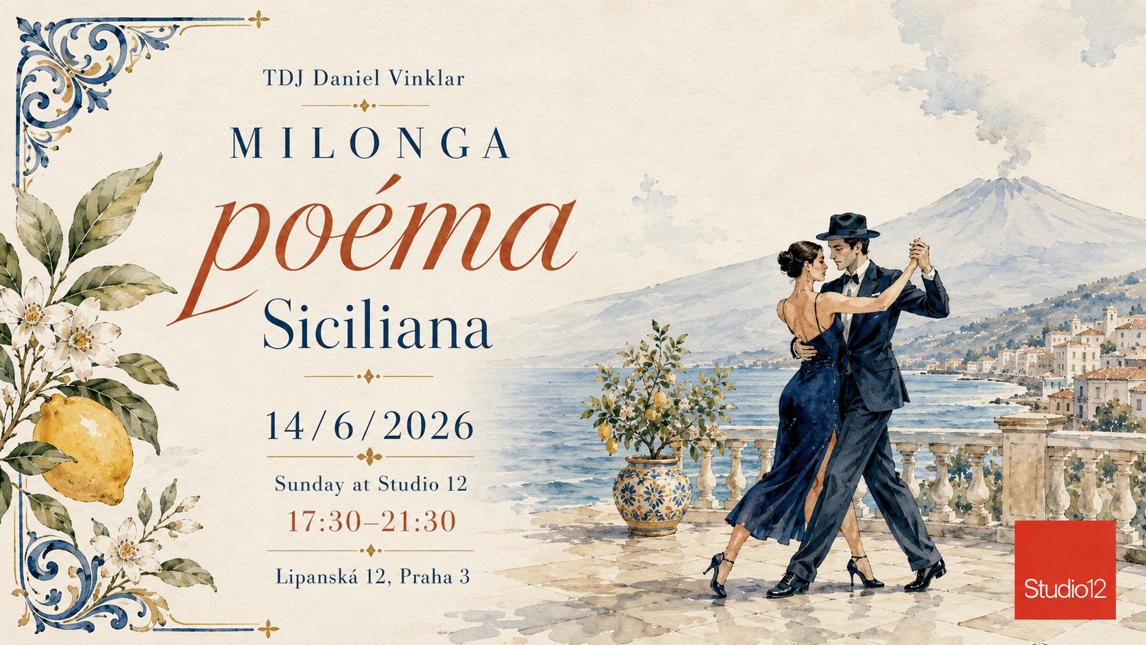 MILONGA "POÉMA" Siciliana (Studio12, 14 6 2026)