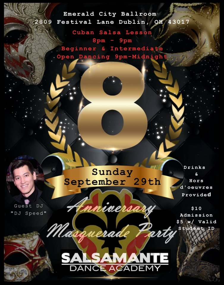 Salsamante Dance Academy's 8th Year Anniversary - Masquerade