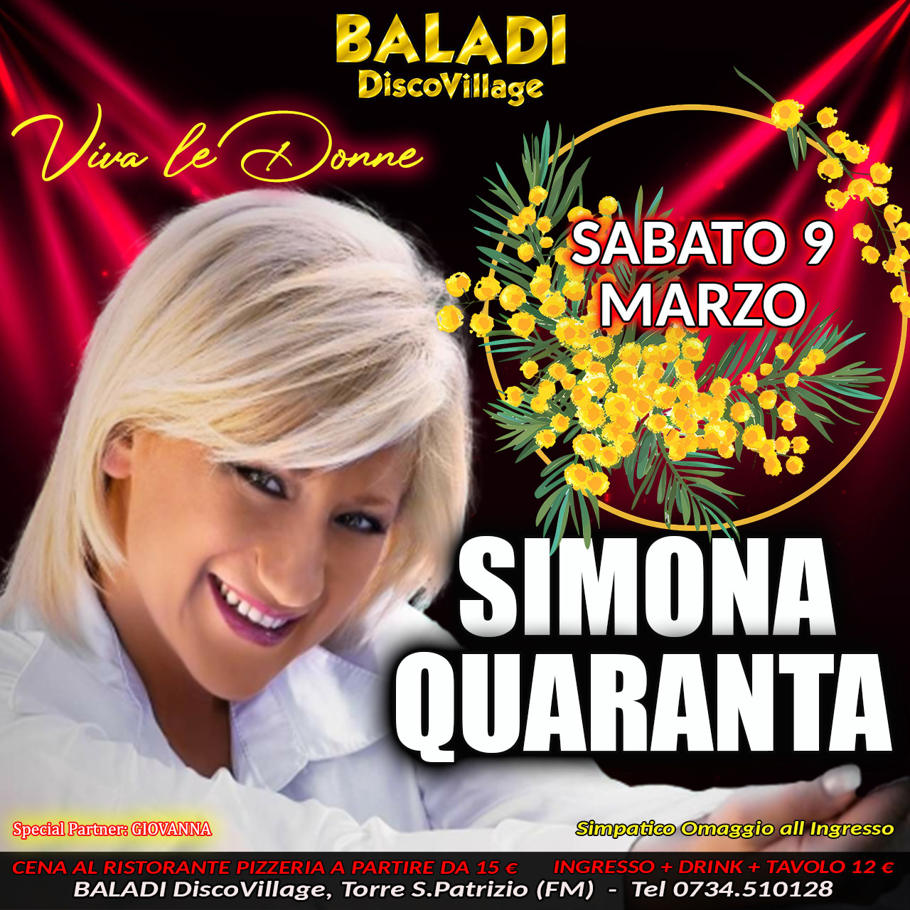 SIMONA QUARANTA @ BALADI Disco Village Cena e Dopocena