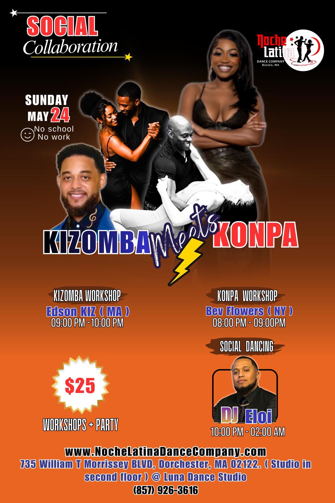 Kizomba meets Konpa - Workshops- Social Dancing!