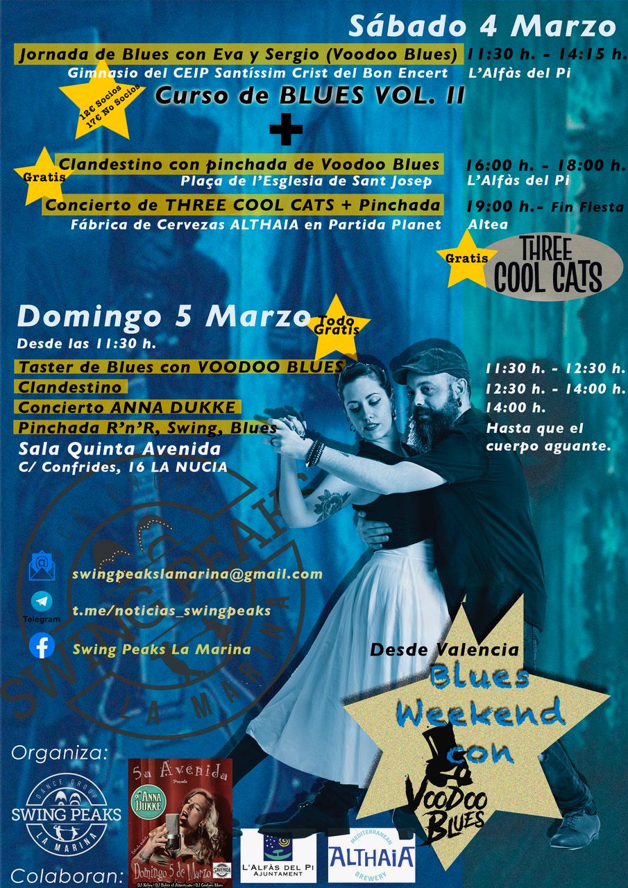 Blues Weekend con Swing Peaks y Voodoo Blues en la Marina Baixa