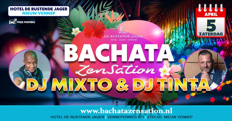 Bachata Zensation 5 april 2025 - Nieuw Vennep (nabij Hoofddorp)