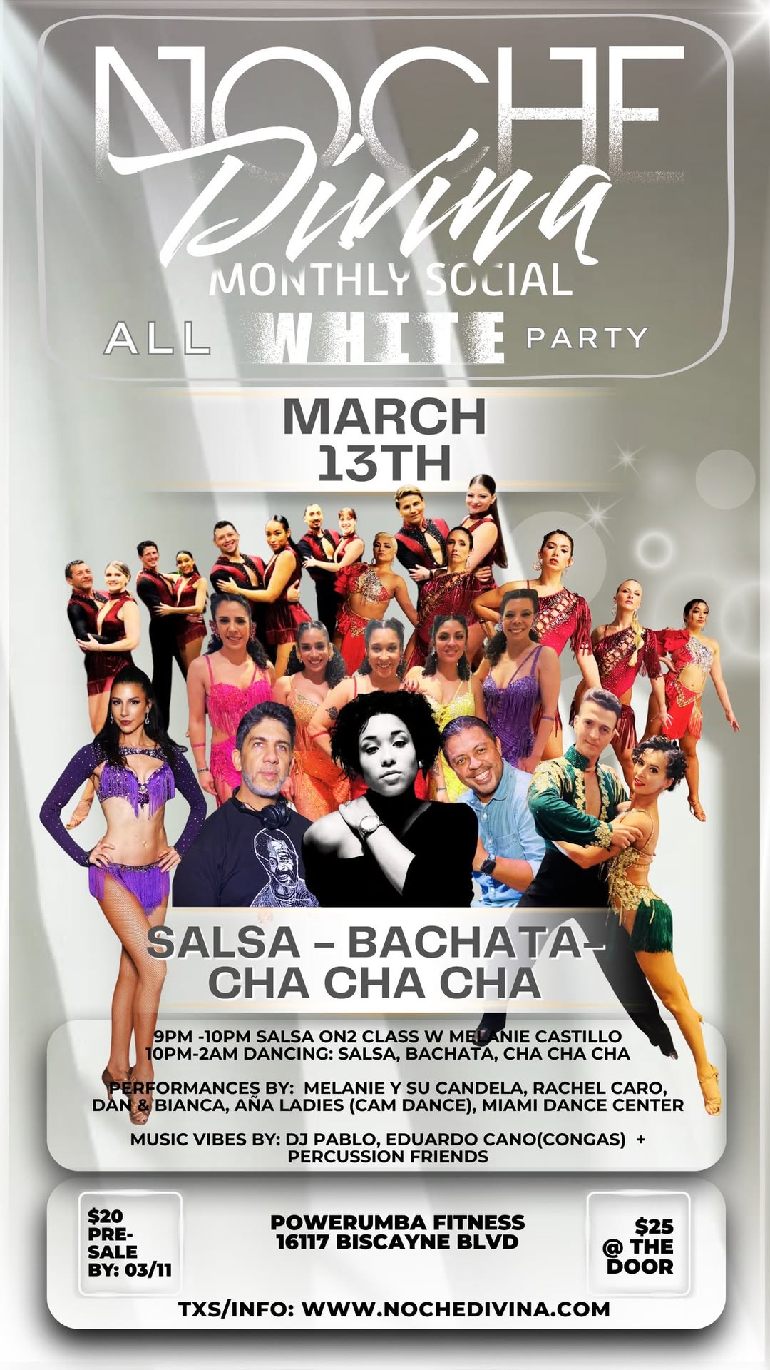 Noche Divina Salsa Bachata Social - March Edition