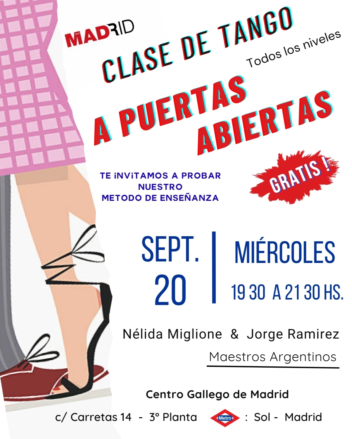 CLASE DE TANGO "A PUERTAS ABIERTAS" GRATIS