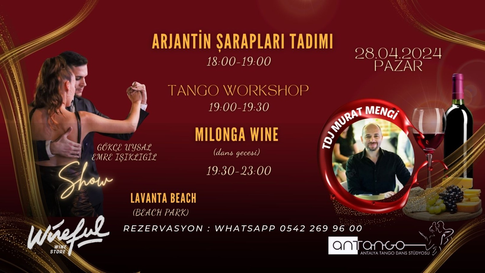 Arjantin Şarapları Tadımı ve Milonga Vino
