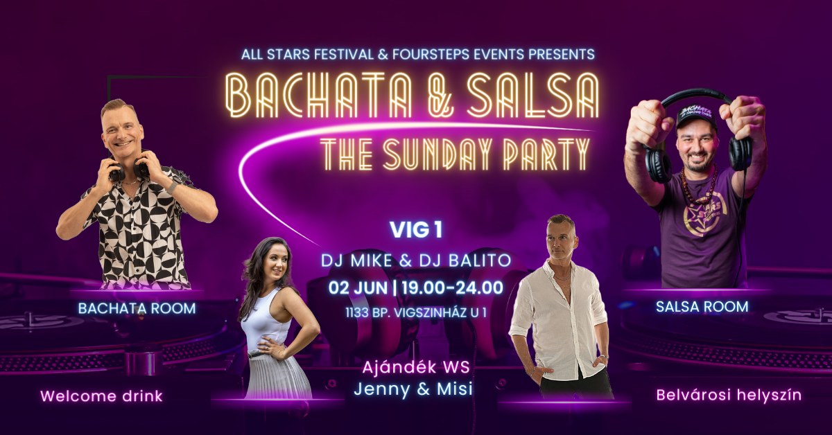 Bachata & Salsa The Sunday Party (2 Rooms)