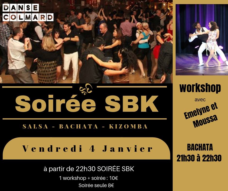 Soirée SBK : Salsa Bachata Kizomba avec Emelyne et Moussa