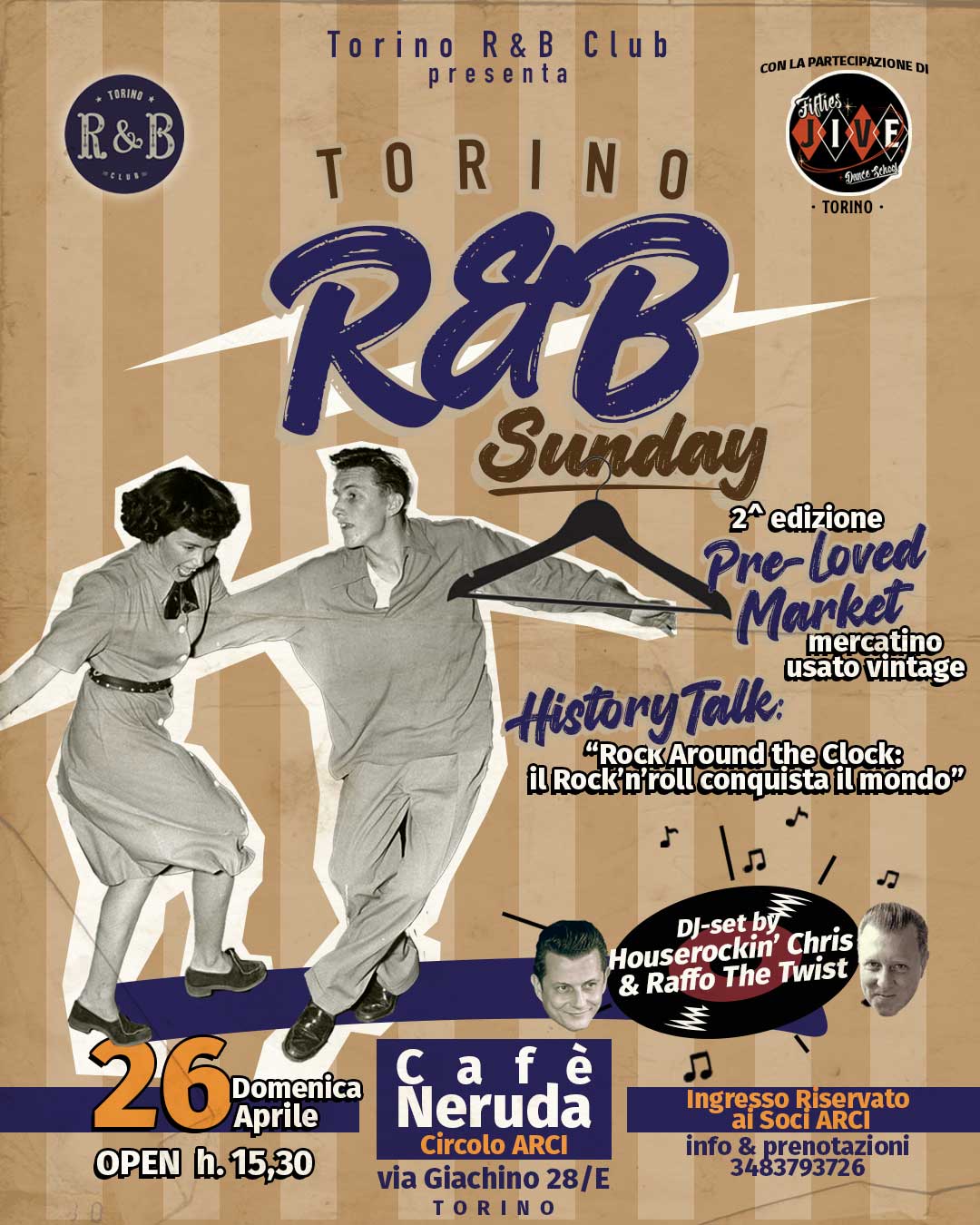 Torino R&B Sunday + Pre-Loved Market ✦ Dom.26 aprile ✦ Cafè Neruda