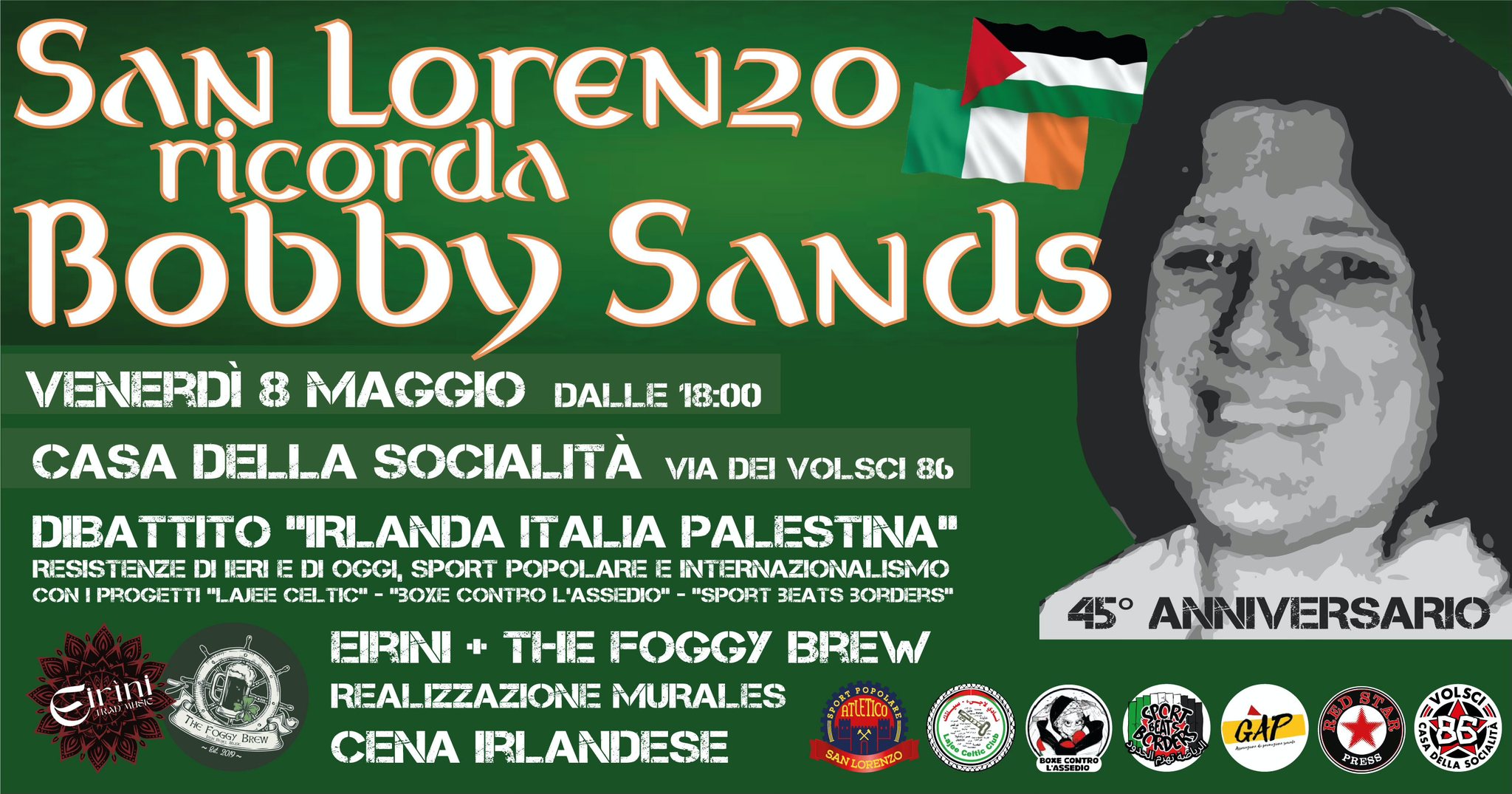 SAN LORENZO ricorda BOBBY SANDS