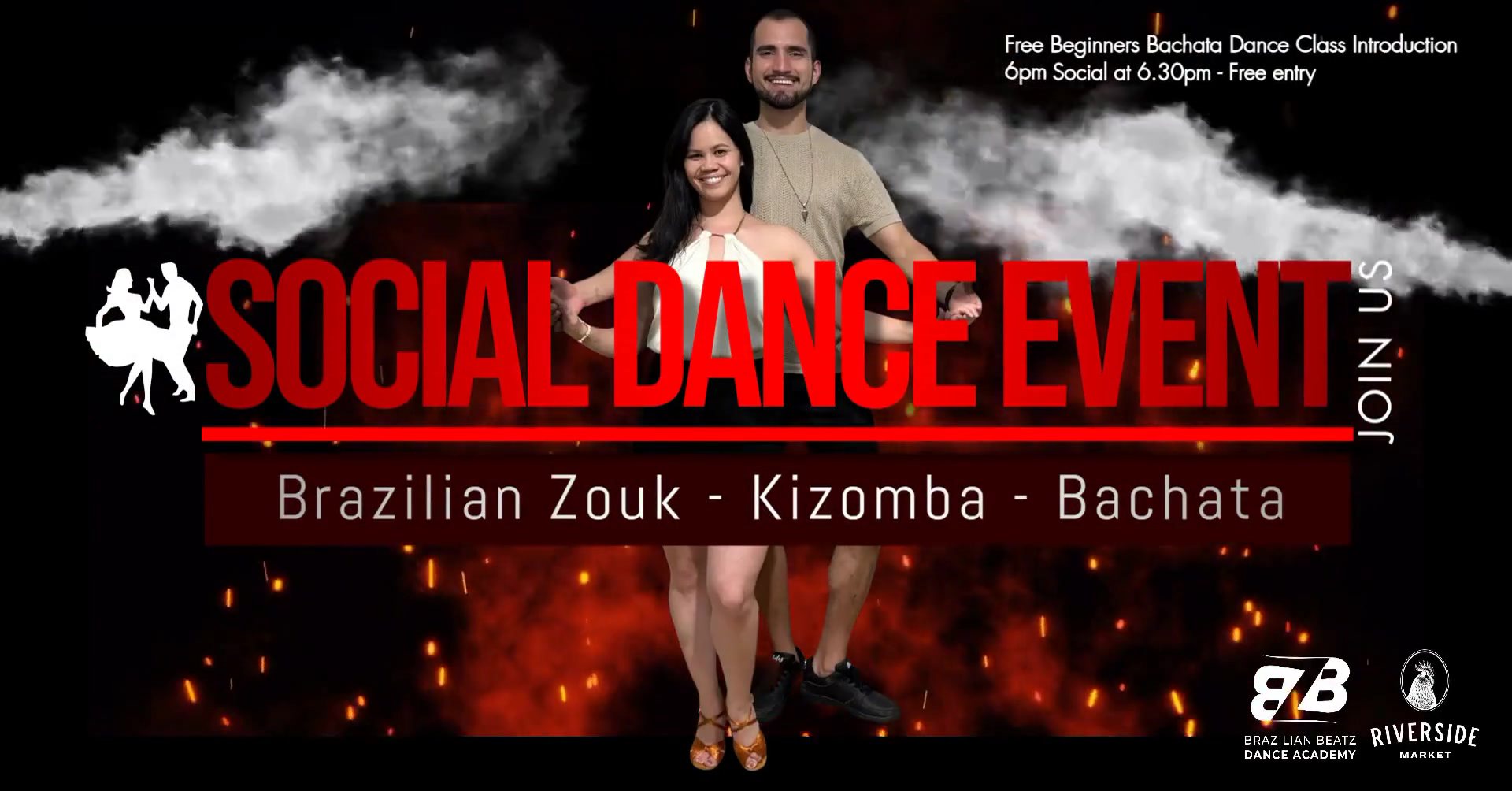 Zouk - Bachata - Kizomba night free intro to Bachata + dance party at the Riverside Market