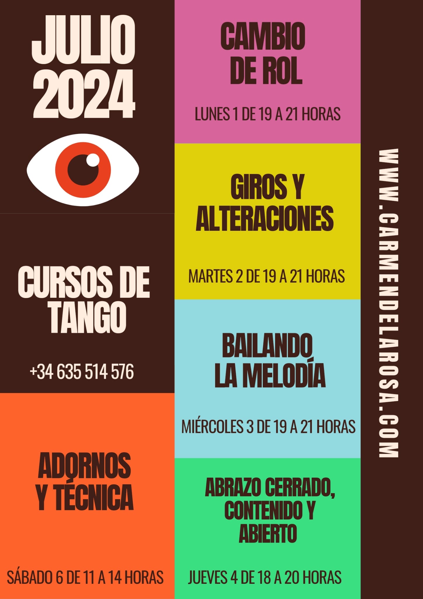 Cursos de TANGO en JULIO