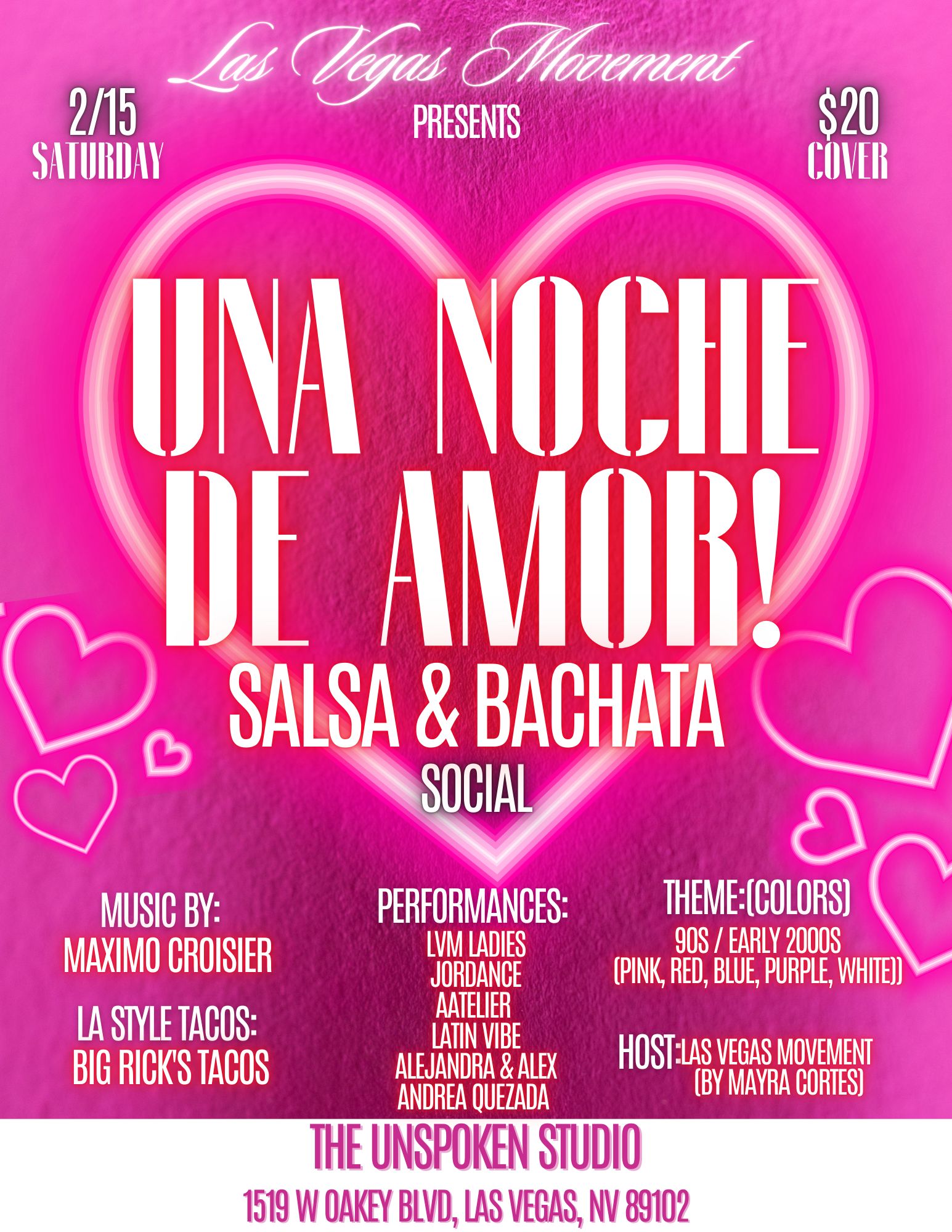 "UNA NOCHE DE AMOR" Salsa & Bachata Social!๐
