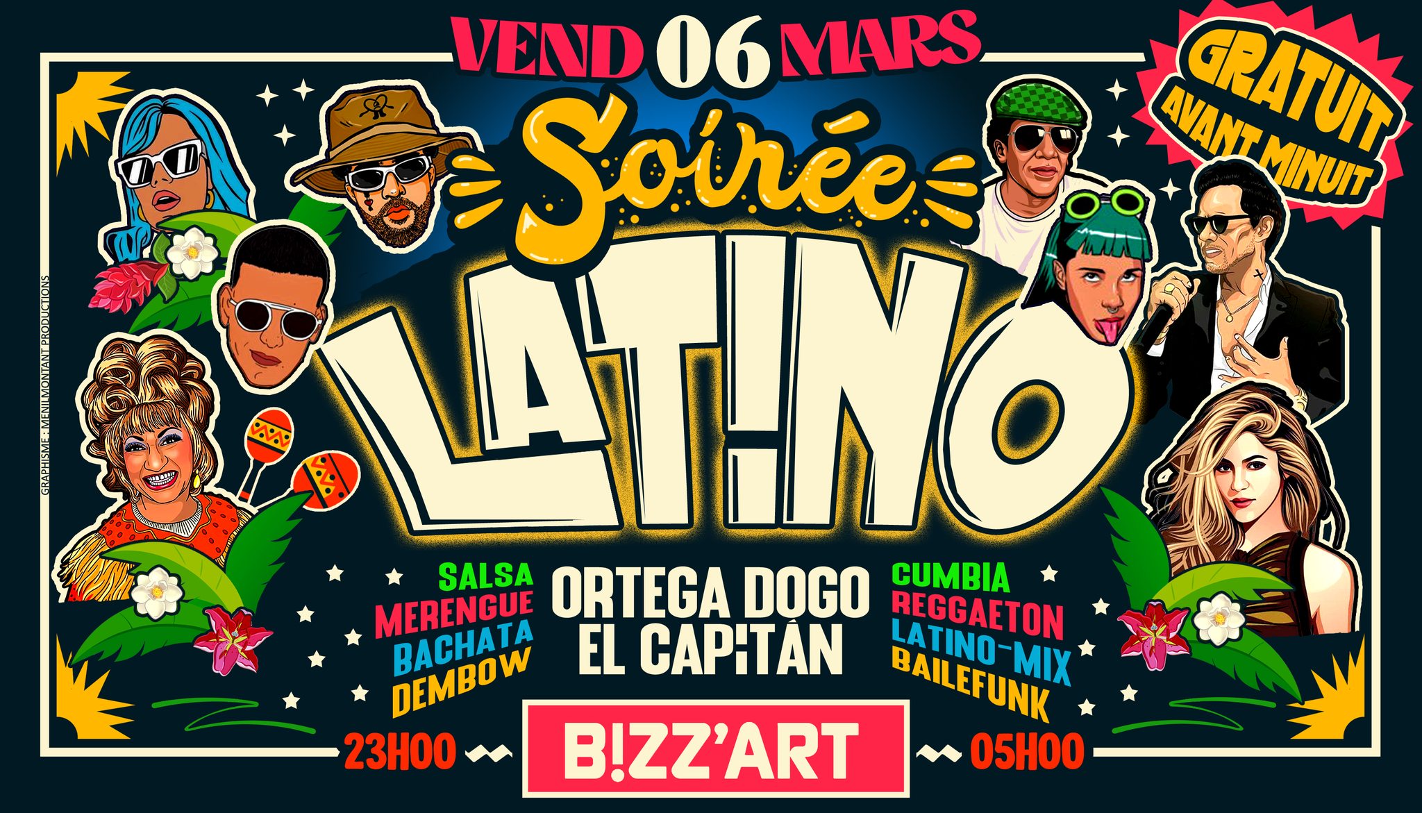 SOiRÉE LATiNO x CANAL ST MARTIN 🌴 Ven.06.Fév.2026💃🕺 au B!ZZART 🌻 ENTRÉE GRATUITE AV. MiNUiT !!!