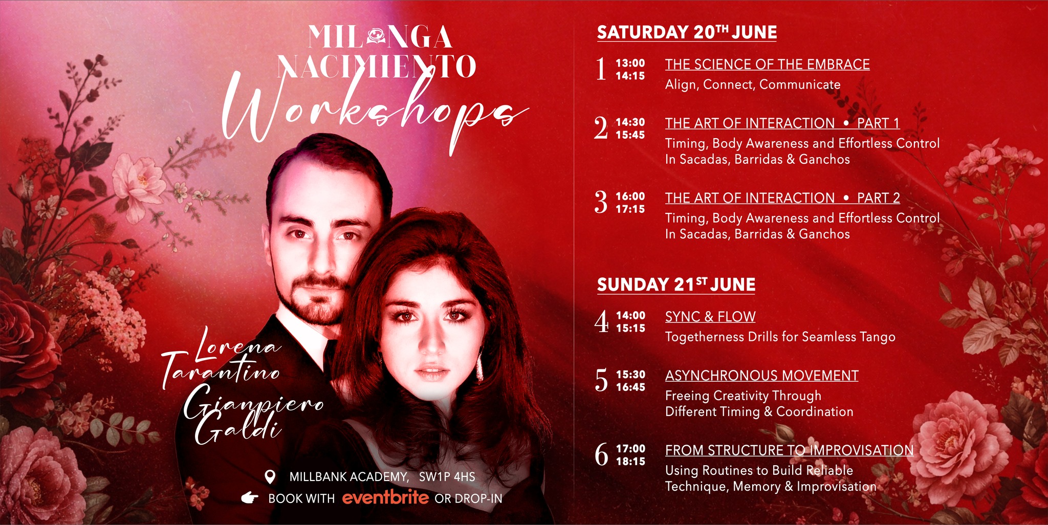 Milonga Nacimiento - 2026 Summer Workshops โ๏ธ ๐ - Lorena Tarantino & Gianpiero Galdi