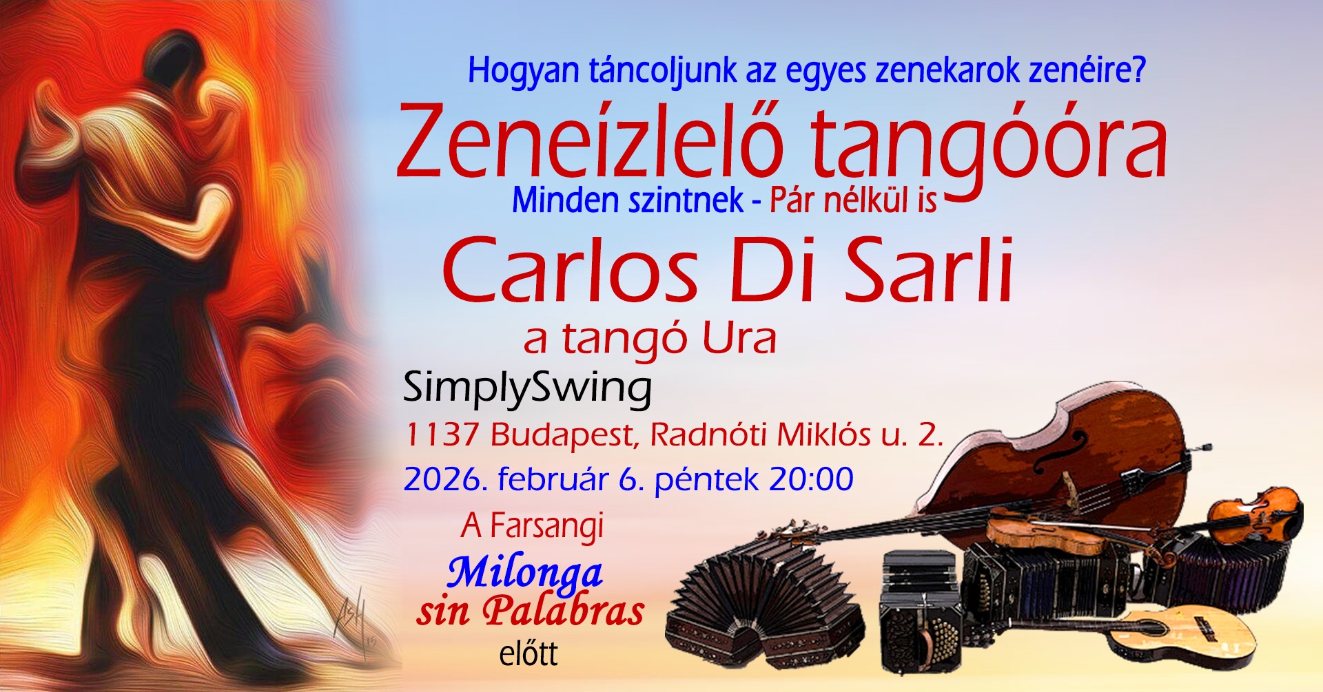 💃🕺🎶❤️ Carlos Di Sarli, a tangó Ura ZENEÍZLELŐ Tangóóra Music Taster Tango Class @SimplySwing